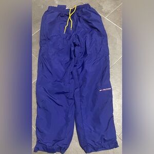 Vintage Hilfiger Athletics Track Pants Medium Purple Lined Ankle Zip 90s